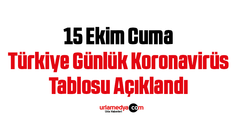 15 Ekim Cuma Türkiye Günlük Koronavirüs Tablosu