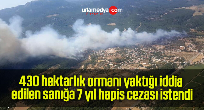 430 hektarlık ormanı yaktığı iddia edilen sanığa 7 yıl hapis cezası istendi