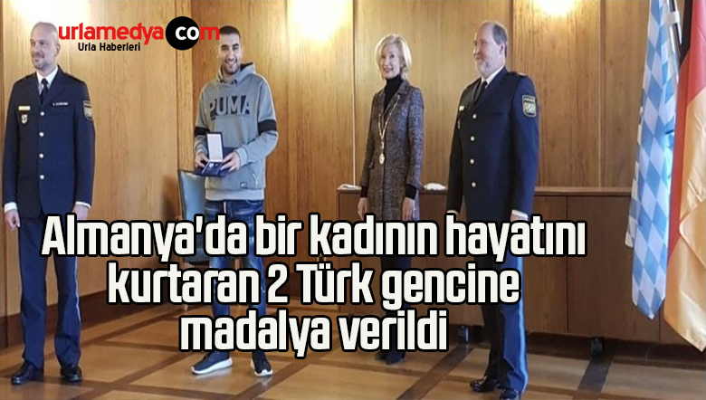 Almanya’da bir kadının hayatını kurtaran 2 Türk gencine madalya verildi