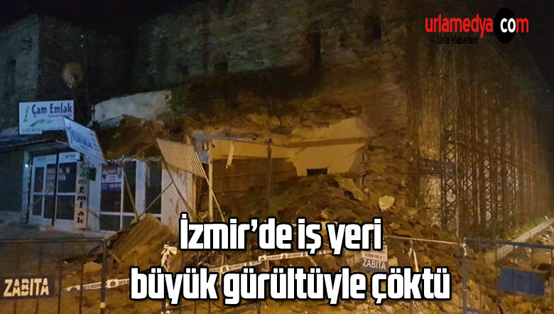 İzmir’de iş yeri büyük gürültüyle çöktü