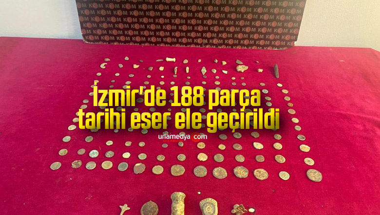 İzmir’de 188 parça tarihi eser ele geçirildi