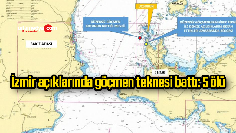 İzmir açıklarında göçmen teknesi battı: 5 ölü