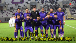 TFF 3. Lig: Orduspor 1967: 1 – Darıca Gençlerbirliği: 1
