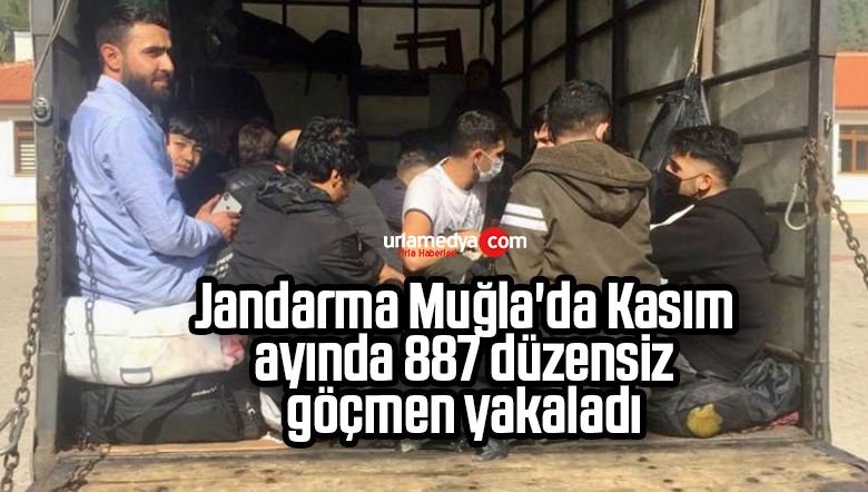 Jandarma Muğla’da Kasım ayında 887 düzensiz göçmen yakaladı